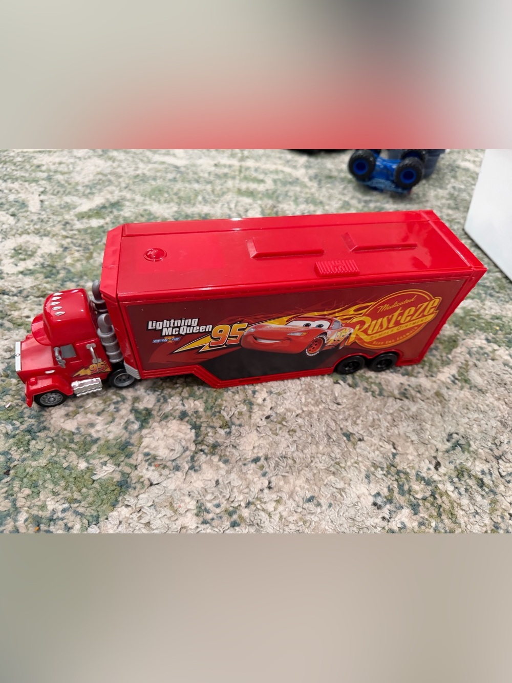 Cars Mack and Lightning McQueen